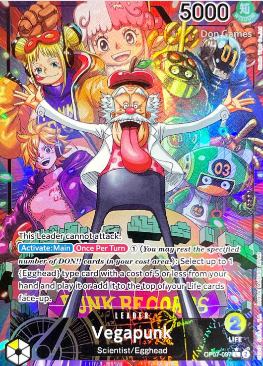 Carte Leader Vegapunk OP07-097 - One Piece TCG